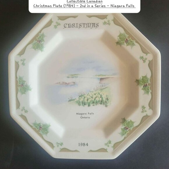 Collectible Canadian Christmas Plate (1984) - Niagara Falls - Picture 1 of 2